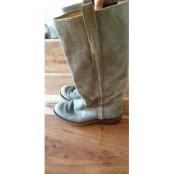 sendra leder laars grijs maat 36