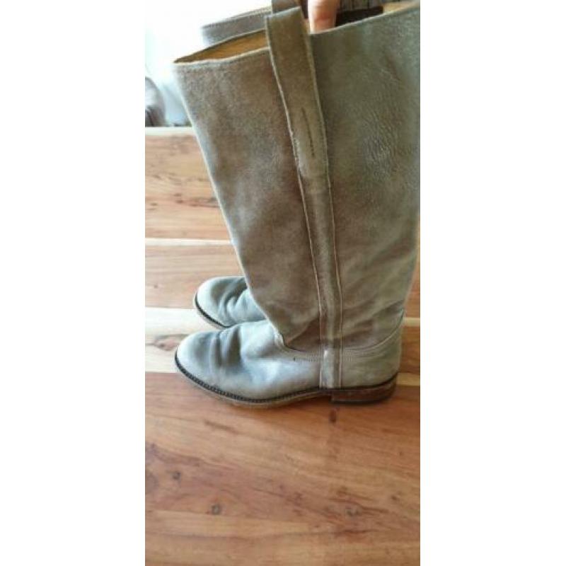 sendra leder laars grijs maat 36