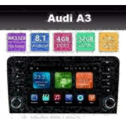 Audi A3 radio navigatie carkit android 8.1 dvd gps wifi dab+