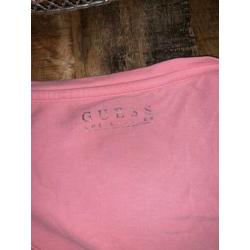 Guess roze t-shirt maat L zilver