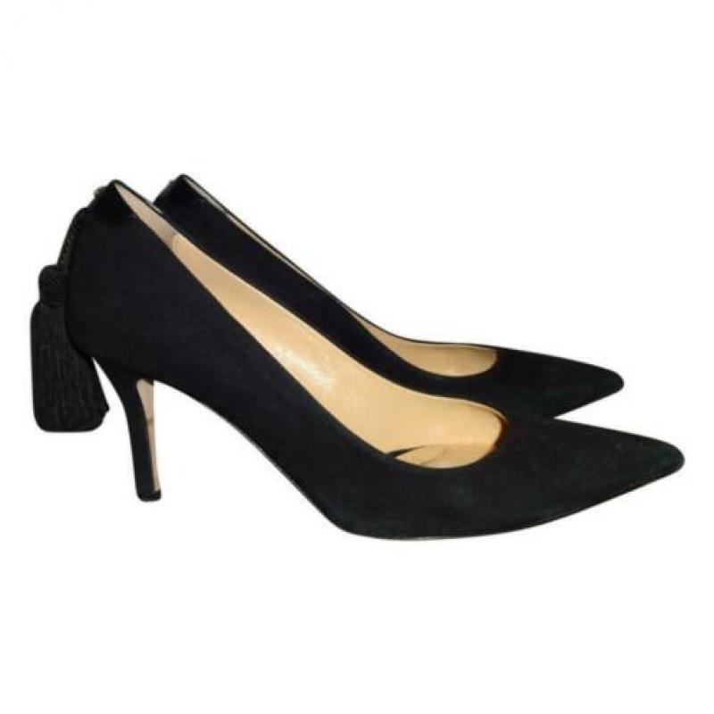 D4A Elisabetta Franchi zwarte pumps klosjes achter & label38