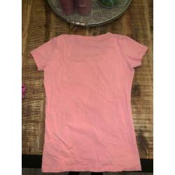 Guess roze t-shirt maat L zilver