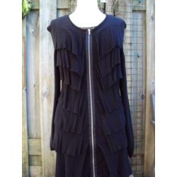 Just B soepel apart zwart lang vest / maat S