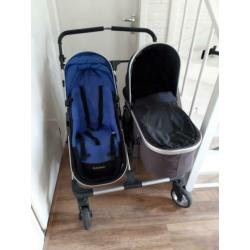 Firstwheels duowagen/ tweeling kinderwagen/ combiwagen!