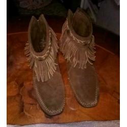 Minnetonka laarsjes bruin! Franjes Boho Ibiza Gipsy Bohemia