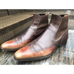 Santoni herenlaarzen maat UK 10 / EU 44, two-tone halfhoog