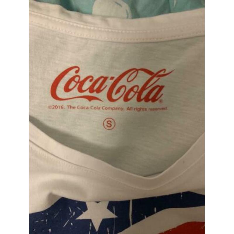 Wit shirt met Coca-Cola print