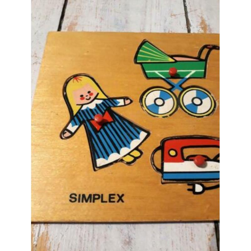 Puzzel Simplex hout Vintage Retro