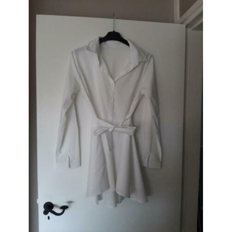 Sierlijke blouse tuniek peplum langere achterkant l 40 42