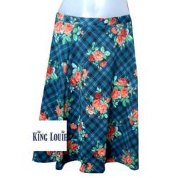 KING LOUIE stretch bloemetjes rok mt M