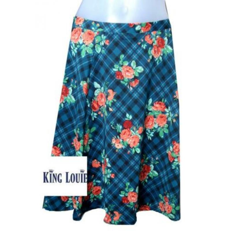 KING LOUIE stretch bloemetjes rok mt M