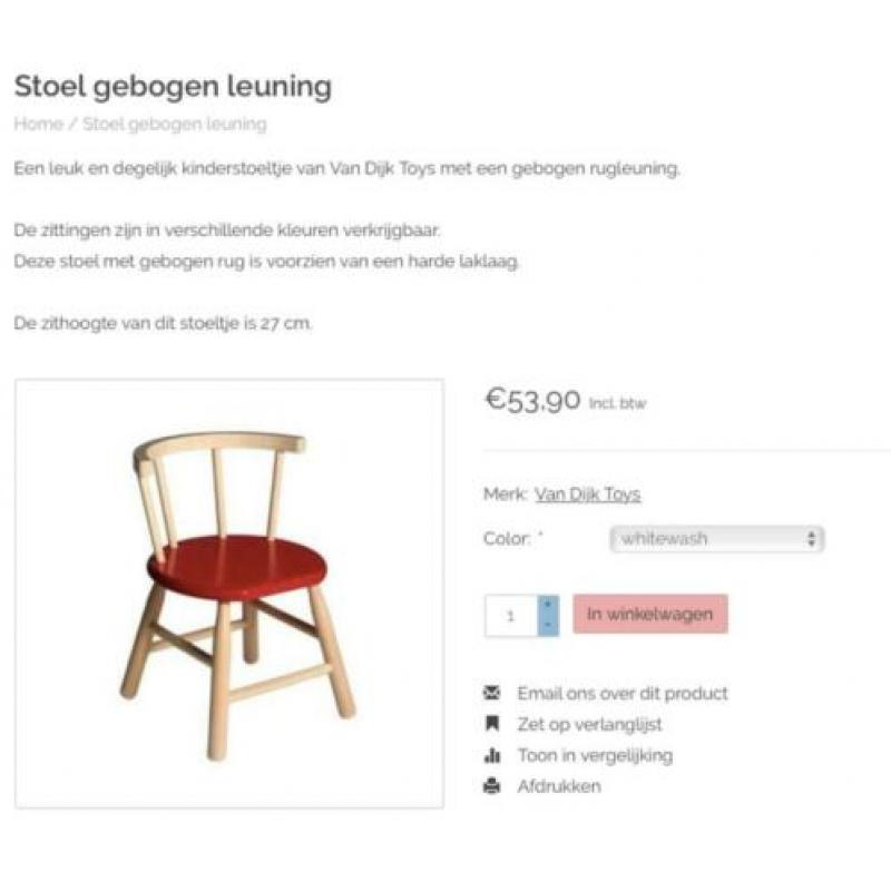 Van Dijk set kinderstoeltjes + tafel peuter, kleuter, kind