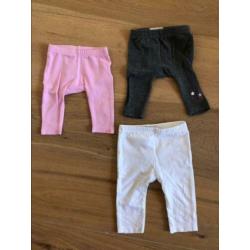 Noppies legging, roze (56), grijs (62) en wit (62)