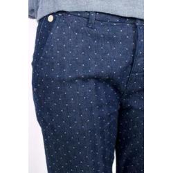 NIEUW Maison Scotch chino broek blauw witte polkadot W 30