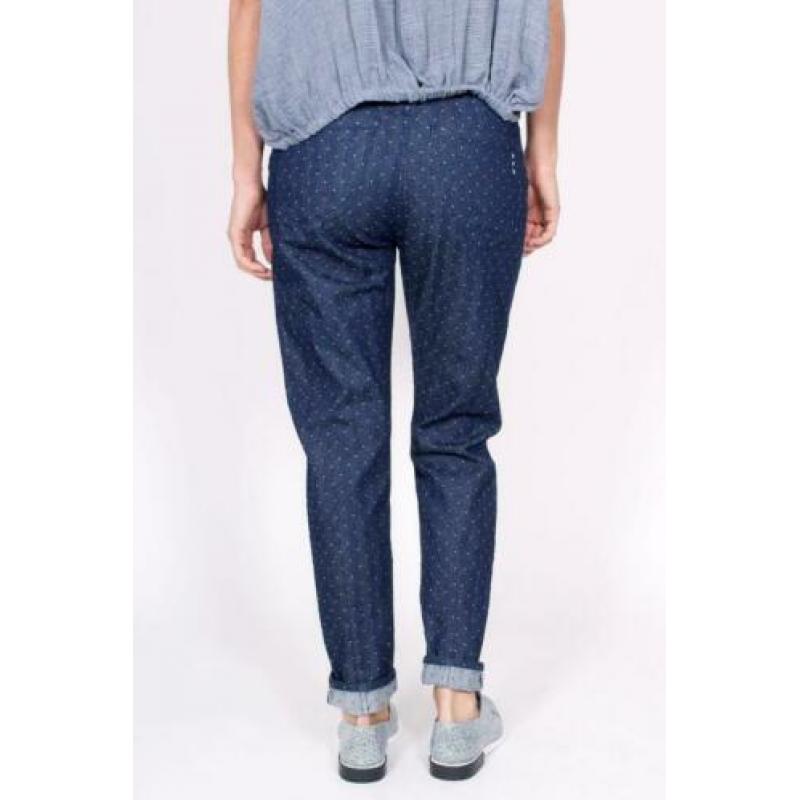 NIEUW Maison Scotch chino broek blauw witte polkadot W 30