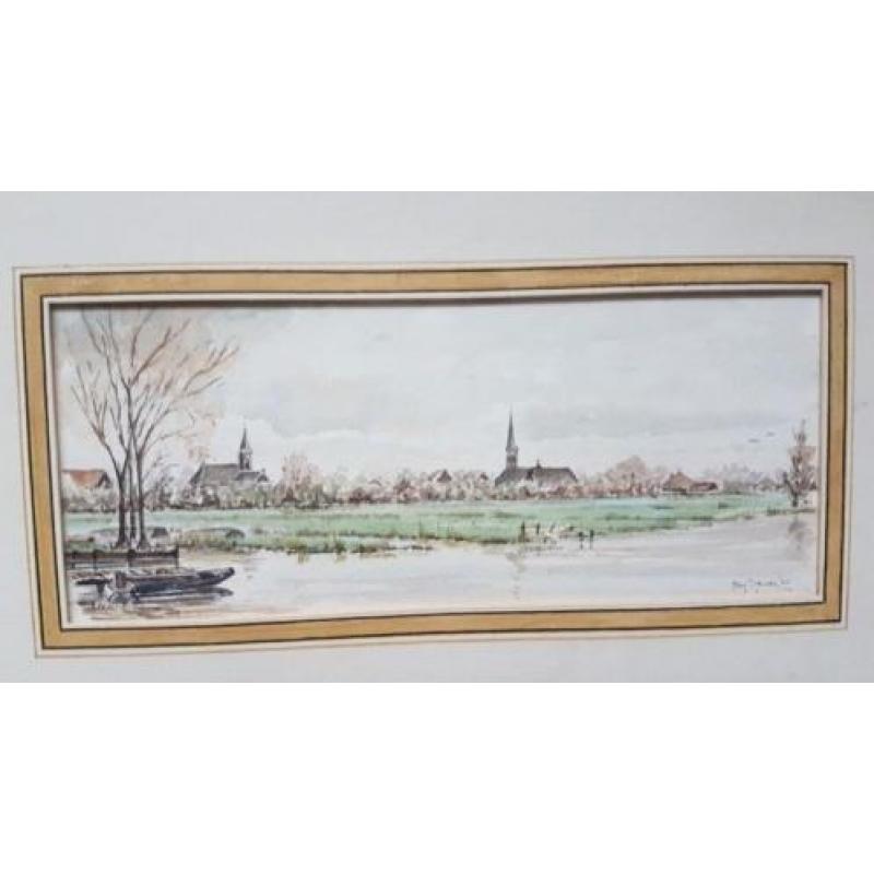 Aquarel Wormer Piet Stelder