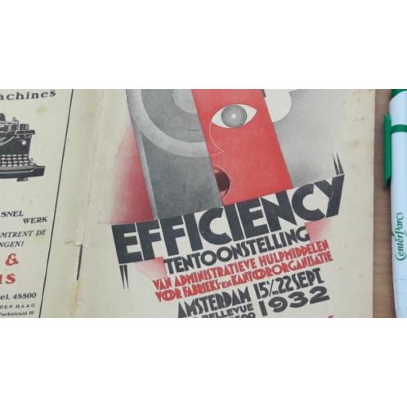 1932, catalogus efficiency tentoonstelling, amsterdam.