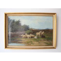 HCC Bogman (1861- 1921) schapen aan het water