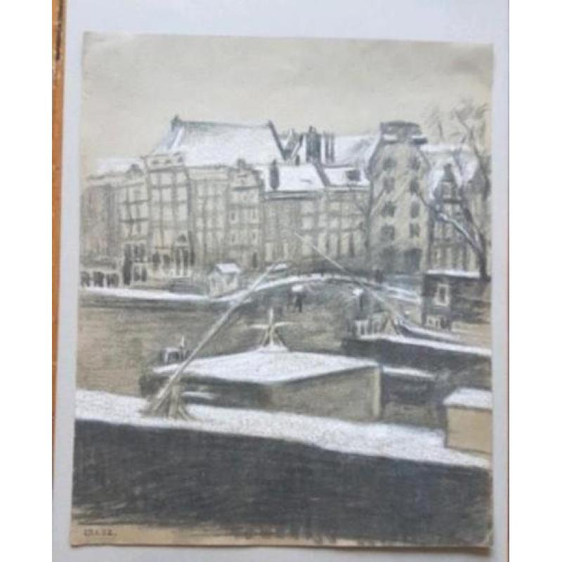 Tek. Amstel richting nieuwe prinsengracht D. HEIJNEN 1952