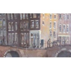 Jan Korthals 1916-1972=AMSTERDAM-KEIZERSGRACHT= 70 x 100 cm