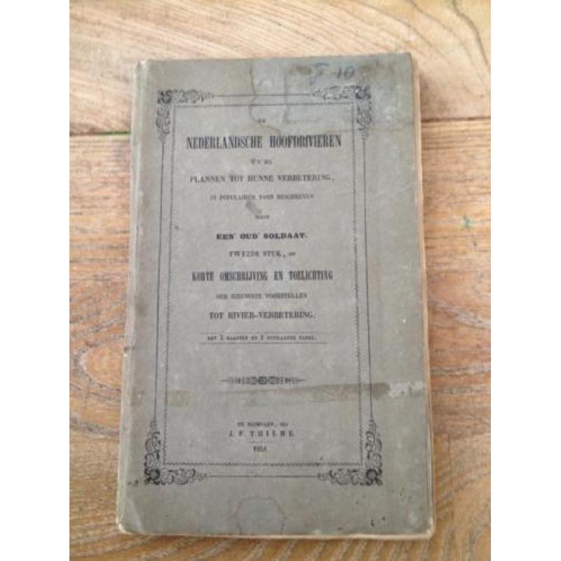 Korte omschrijving voorstellen rivierverbetering 1851