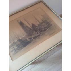 Tekening boten Volendam