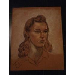 Pastel tekening Piet Peters Tegelen 1889-1950