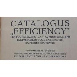 1932, catalogus efficiency tentoonstelling, amsterdam.