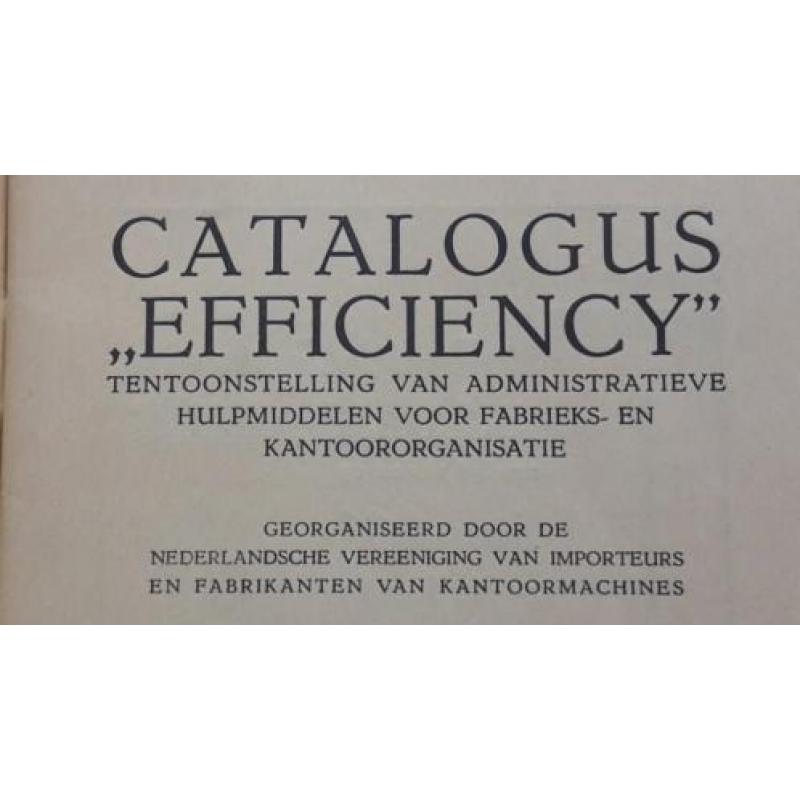 1932, catalogus efficiency tentoonstelling, amsterdam.