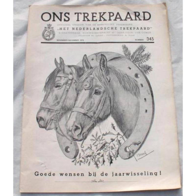 ons trekpaard november/december 1975 nummer 345 prima staat