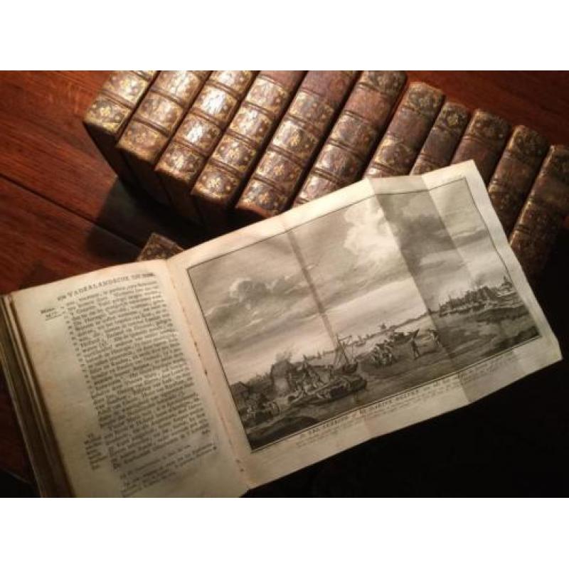 Vaderlandsche Historie 21 delen veel gravures 1752