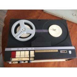 Vintage portable draagbare Philips bandrecorder