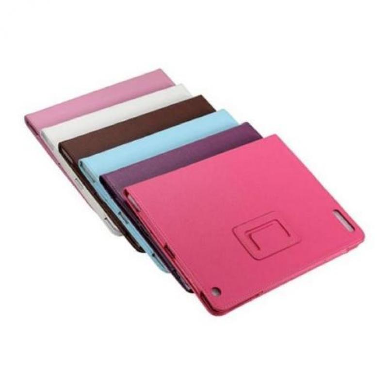 Apple iPad Air 1 lederen leren leer hoes hoesje case - Wit