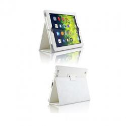 Apple iPad Air 1 lederen leren leer hoes hoesje case - Wit