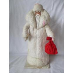 oude kerstman papier mache 38 x 15 cm 1965-1970