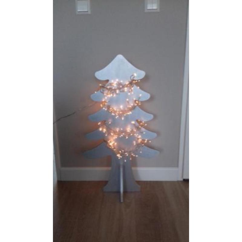 Kerstboom kleur zilver van MDF