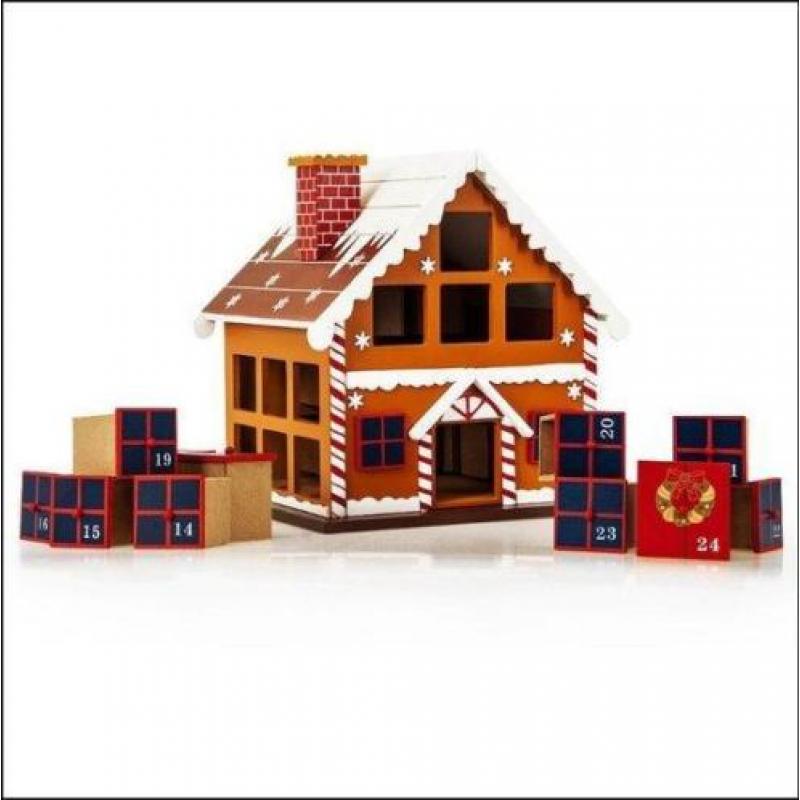 Adventskalender Houten Winterhuisje, Kerst, Advent "Retou...