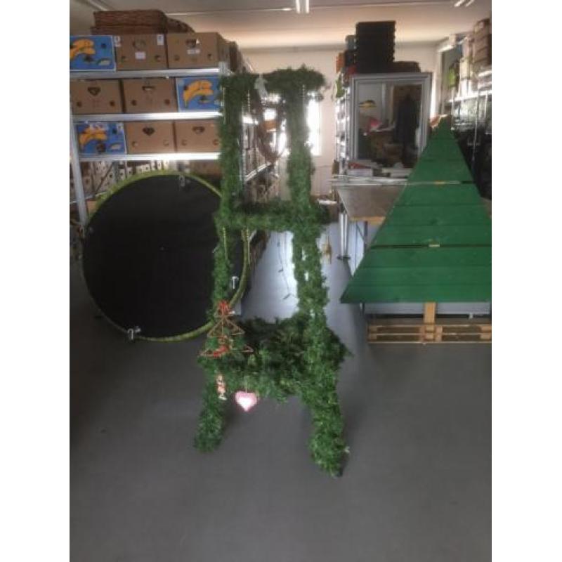 Metalen frame met Kerstversiering, hg 1,75 cm, 65 cm doorsne