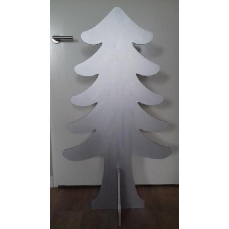 Kerstboom kleur zilver van MDF