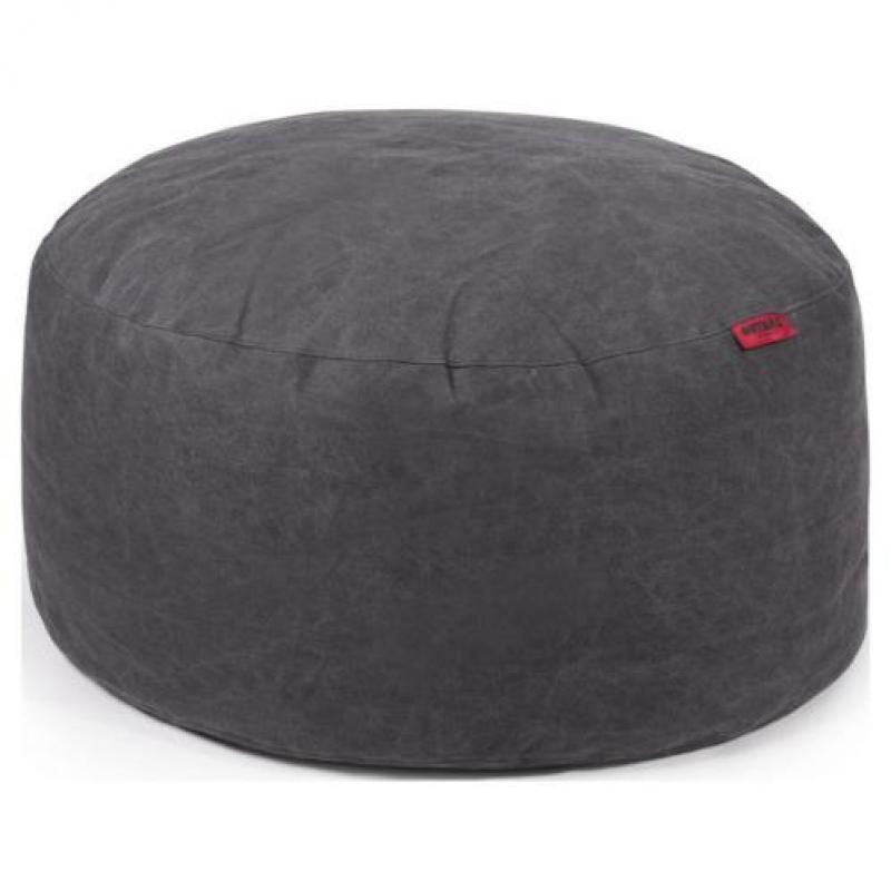 Outbag poef Cake Canvas - black washed