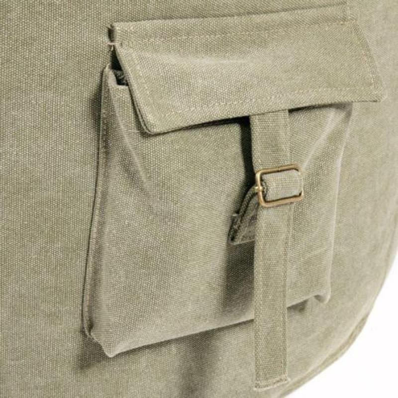 Pushbag Roll Pocket Stonewashed Canvas - Kaki