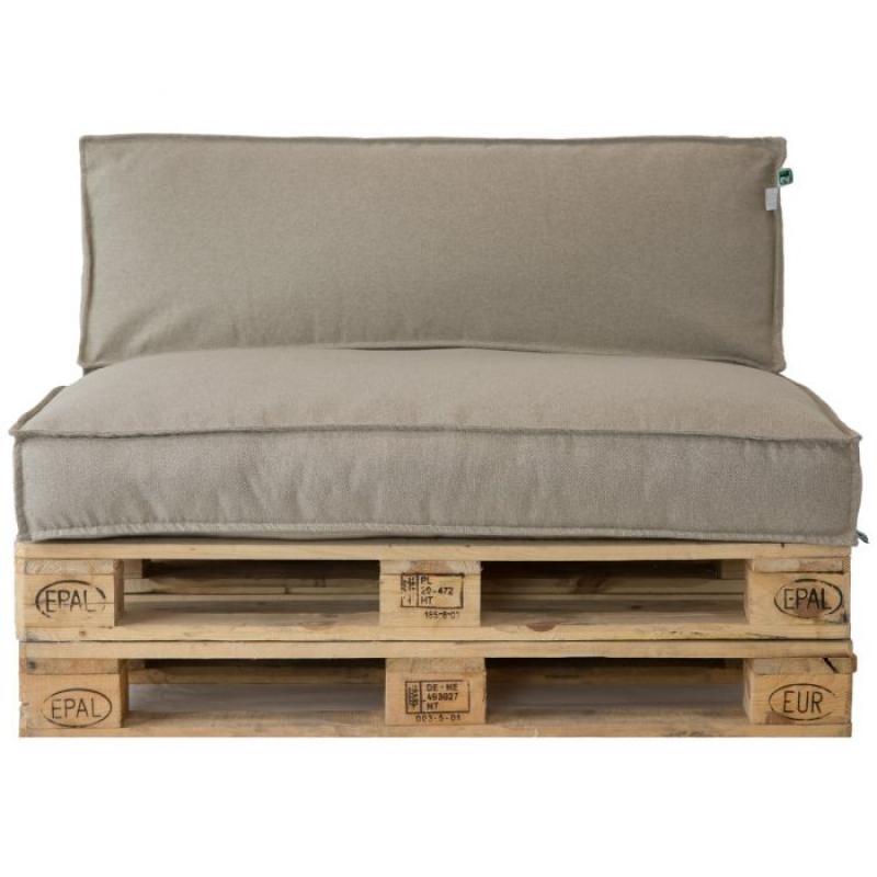 2L Metro Lounge Beige Palletkussens - set zit- en rugkussen